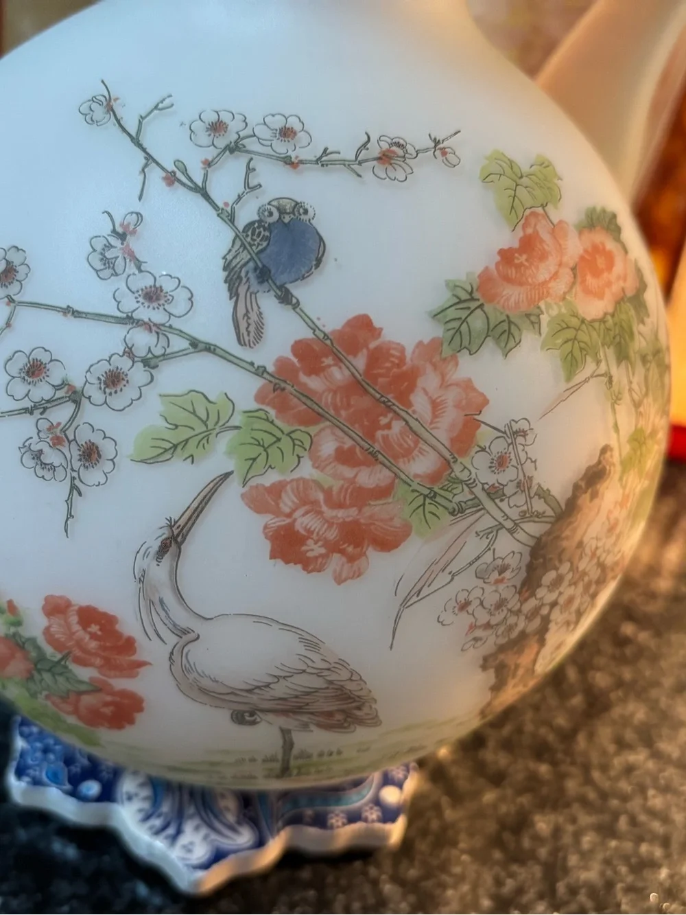 Classic Floral Porcelain Pitcher - White with Multicolor‎ Bouquet